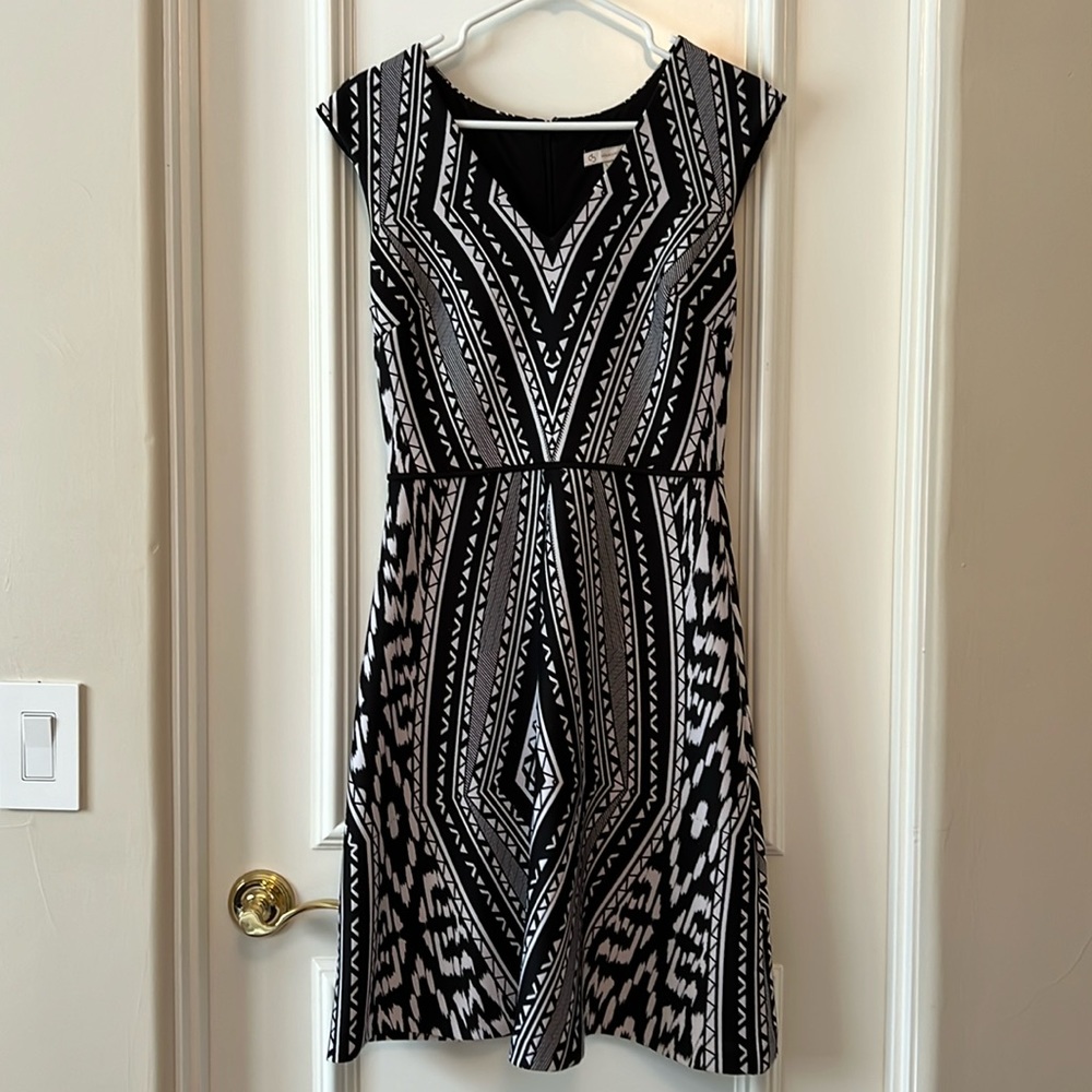 Black and white, tribal print dress, size small